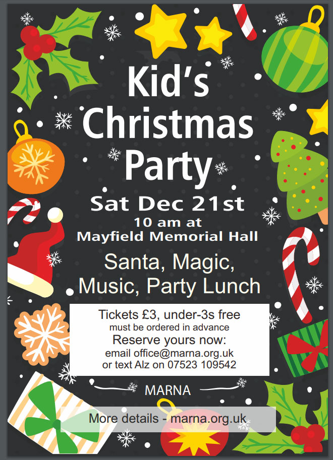 Children's Christmas Party in Mayfield, Staffordshire